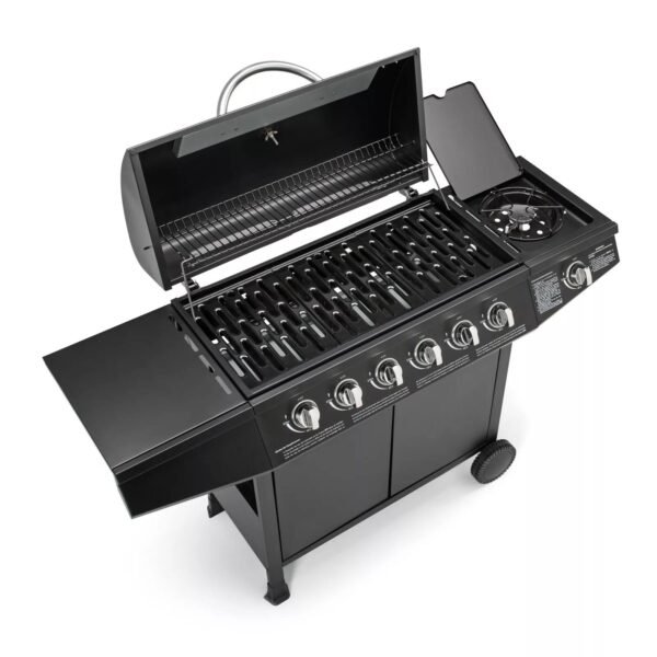 TAINO BASIC 6+1 Gasgrill BBQ GRILLWAGEN Edelstahl Brenner Seitenkocher TÜV Grill – Bild 4