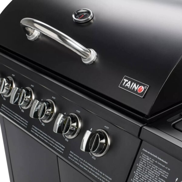TAINO BASIC 6+1 Gasgrill BBQ GRILLWAGEN Edelstahl Brenner Seitenkocher TÜV Grill – Bild 2